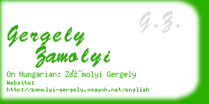 gergely zamolyi business card